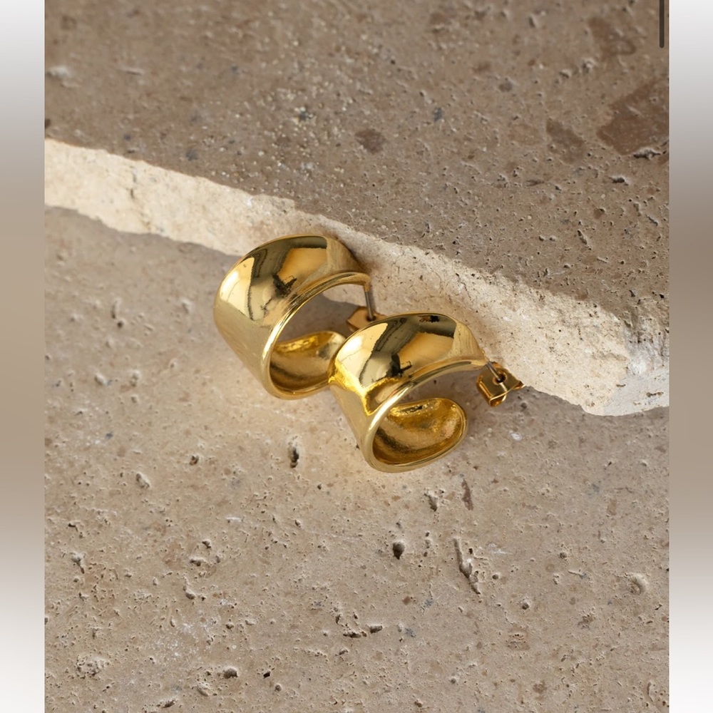 Gold Mila Earrings and Gold Citizen Bracelet
